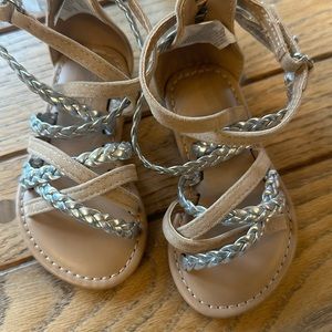 Crazy 8 infant girl sandals, size 4